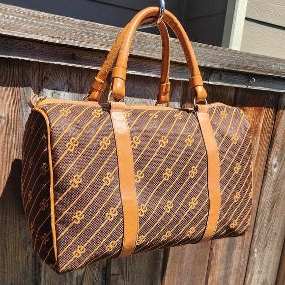 Vintage Gucci Centennial Canvas and Leather Handbag - Picture 3 of 13